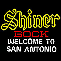 Shiner Bock Welcome To San Antonio Beer Sign Neonskylt