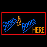 Shoes And Boots Here With Border Neonskylt