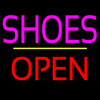 Shoes Open Yellow Line Neonskylt