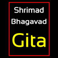 Shrimad Bhagavad Gita With Border Neonskylt