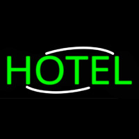 Simple Green Hotel Neonskylt