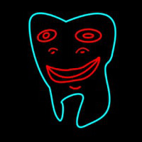 Smiley Teeth Logo Neonskylt