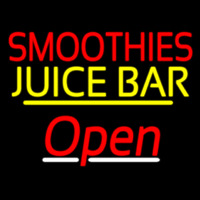 Smoothies Juice Bar Open Yellow Line Neonskylt