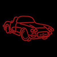 Sport Red Car Logo Neonskylt