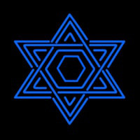 Star Of David Judaism Neonskylt