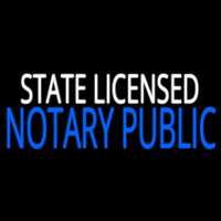 State Notary Public Licensed Neonskylt