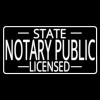 State Notary Public Licensed Neonskylt