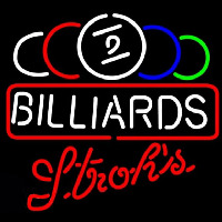 Strohs Ball Billiards Te t Pool Beer Sign Neonskylt