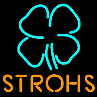 Strohs Clover Beer Sign Neonskylt