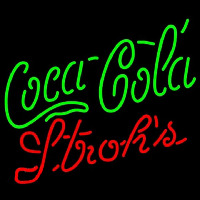 Strohs Coca Cola Green Beer Sign Neonskylt