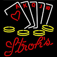 Strohs Poker Ace Series Beer Sign Neonskylt