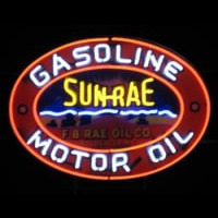 Sun-Rae Motor Oil Gasoline Neonskylt