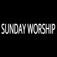 Sunday Worship Neonskylt