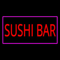 Sushi Bar Rectangle Pink Neonskylt