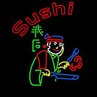 Sushi Chef Logo Neonskylt