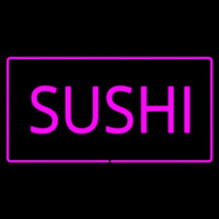 Sushi Rectangle Pink Border Neonskylt