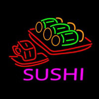 Sushi With Sushi Logo Neonskylt