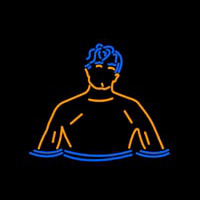 Swimming Boy Neonskylt
