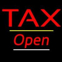 Ta  Open Yellow Line Neonskylt