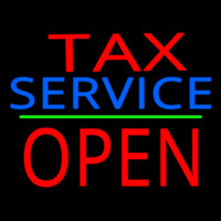 Ta  Service Block Open Green Line Neonskylt