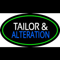 Tailor And Alteration Oval Green Neonskylt