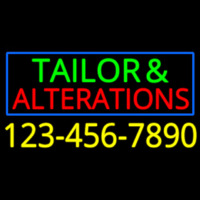 Tailor And Alterations With Phone Number Neonskylt