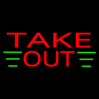 Take Out Neonskylt