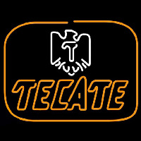 Tecate Golden Border Eagle Beer Sign Neonskylt