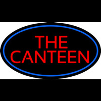 The Canteen With Blue Border Neonskylt