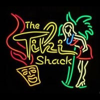 The tihi shack girl tree Neonskylt