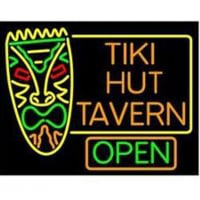 Tiki Hut Tavern Bar Neonskylt