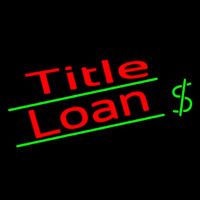 Title Loan With Dollar Sign Neonskylt