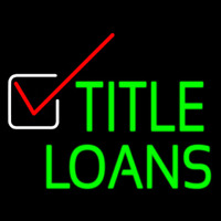 Title Loans Neonskylt