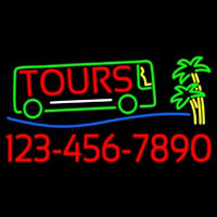 Tours With Phone Number Neonskylt