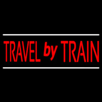 Travel By Train Neonskylt