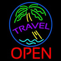 Travel Open Neonskylt