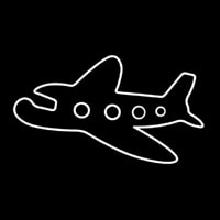 Travel Transportation Airplane Neonskylt