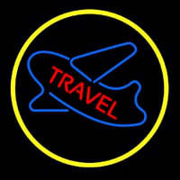 Travel With Blue Logo Neonskylt