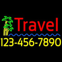 Travel With Phone Number Neonskylt