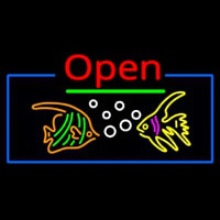 Tropical Fish Logo Open Neonskylt