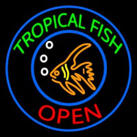 Tropical Fish Open Neonskylt