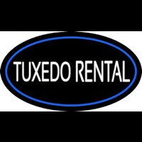 Tu edo Rental Oval Blue Neonskylt