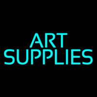 Turquoise Art Supplies 1 Neonskylt