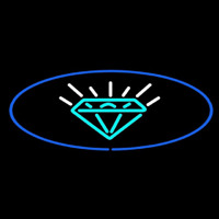 Turquoise Diamond Logo Neonskylt