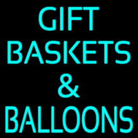 Turquoise Gift Baskets Balloons Neonskylt