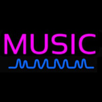 Turquoise Music Neonskylt