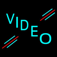 Turquoise Video Neonskylt