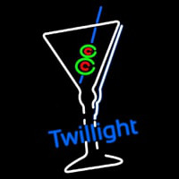 Twilight Martini Glass Bar Neonskylt