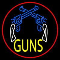 Two Gun Logo Neonskylt