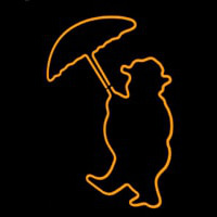Umbrella With Man Logo Neonskylt